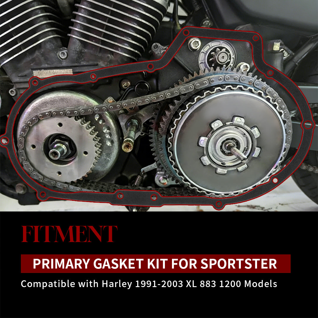 Sportster Primary Cover Gasket Seal Kit for Harley 1991-2003 XL883 1200 Roadster Custom Iron