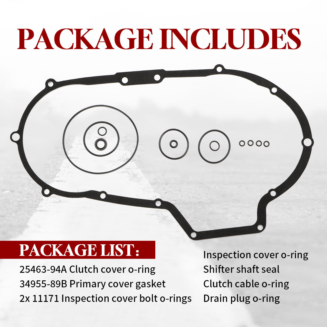 Sportster Primary Cover Gasket Seal Kit for Harley 1991-2003 XL883 1200 Roadster Custom Iron