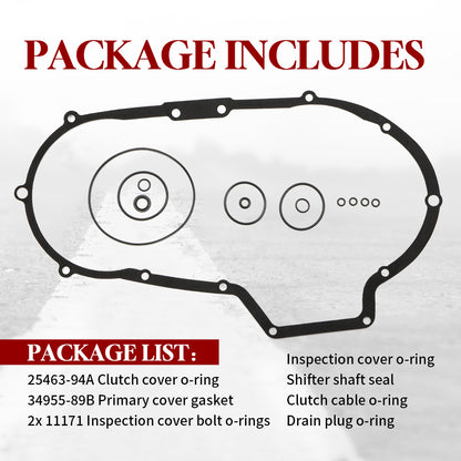 Sportster Primary Cover Gasket Seal Kit for Harley 1991-2003 XL883 1200 Roadster Custom Iron
