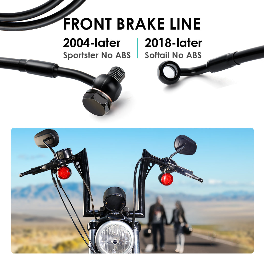 For Harley Sportster/Softail 2004-Later Front Brake Lines