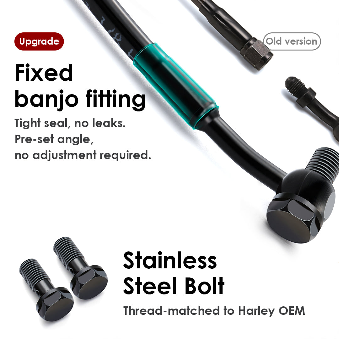 For Harley Sportster/Softail 2004-Later Front Brake Lines