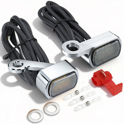 For Harley Sportster XL 2004-Later Led Turn Signal Light Mini Size Blinkers Front Running Light