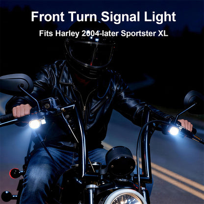 For Harley Sportster XL 2004-Later Led Turn Signal Light Mini Size Blinkers Front Running Light