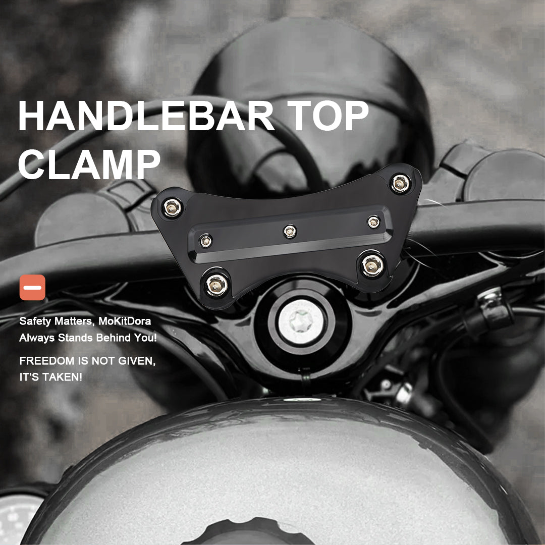 Touring 1 Inch Top Clamp Anti-Slip Handlebar Compatible with 1997-Later Harley Touring Models