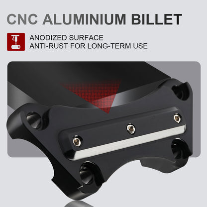 Touring 1 Inch Top Clamp Anti-Slip Handlebar Compatible with 1997-Later Harley Touring Models