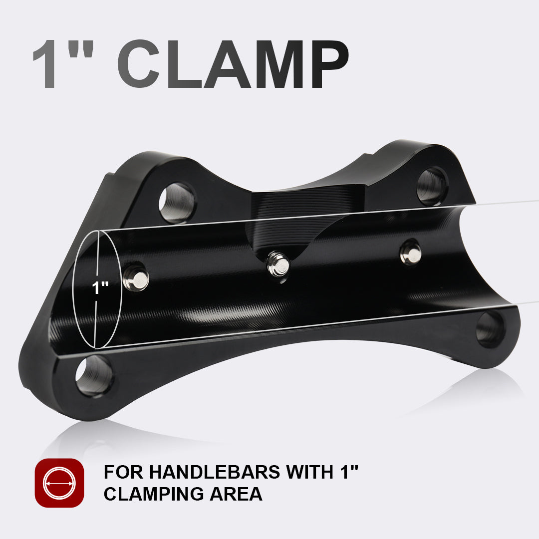 Touring 1 Inch Top Clamp Anti-Slip Handlebar Compatible with 1997-Later Harley Touring Models