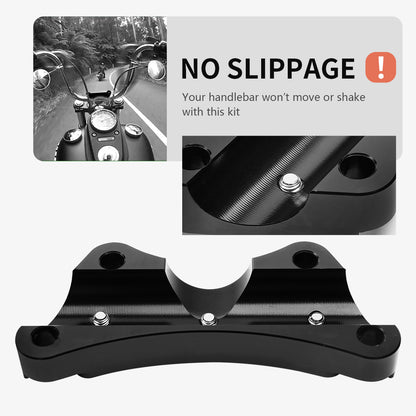 Touring 1 Inch Top Clamp Anti-Slip Handlebar Compatible with 1997-Later Harley Touring Models