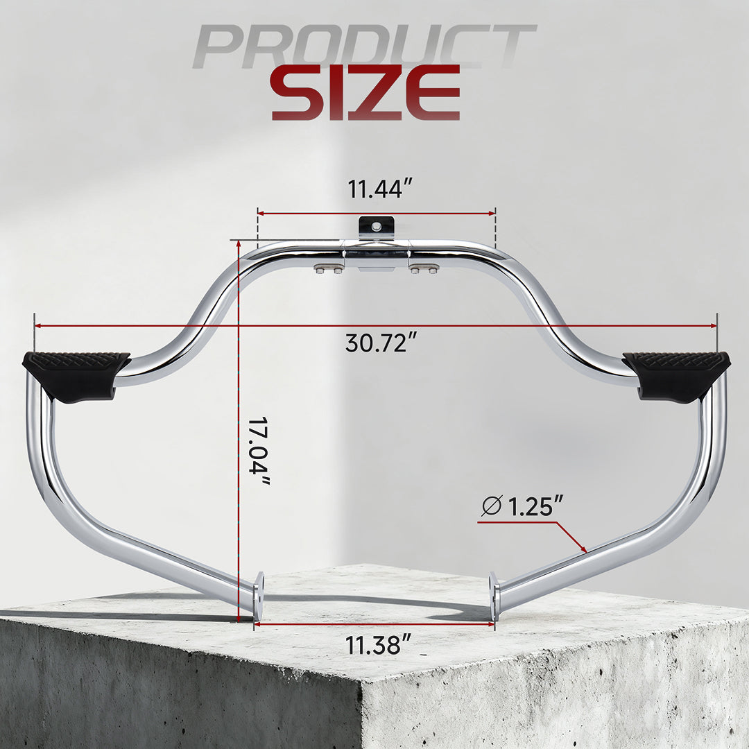 For Touring 1997-2008 1.25 Inch Fat Engine Guard Highway Peg Crash Bar