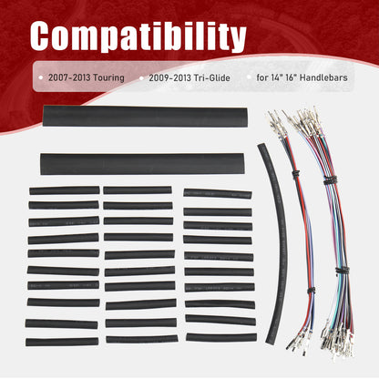 For Harley Touring 2007-2013 Handlebar Wiring Extension Harness kits