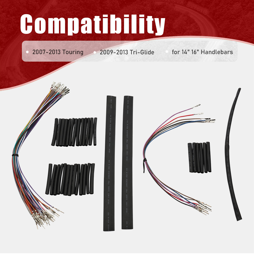 For Harley Touring 2007-2013 Handlebar Wiring Extension Harness kits