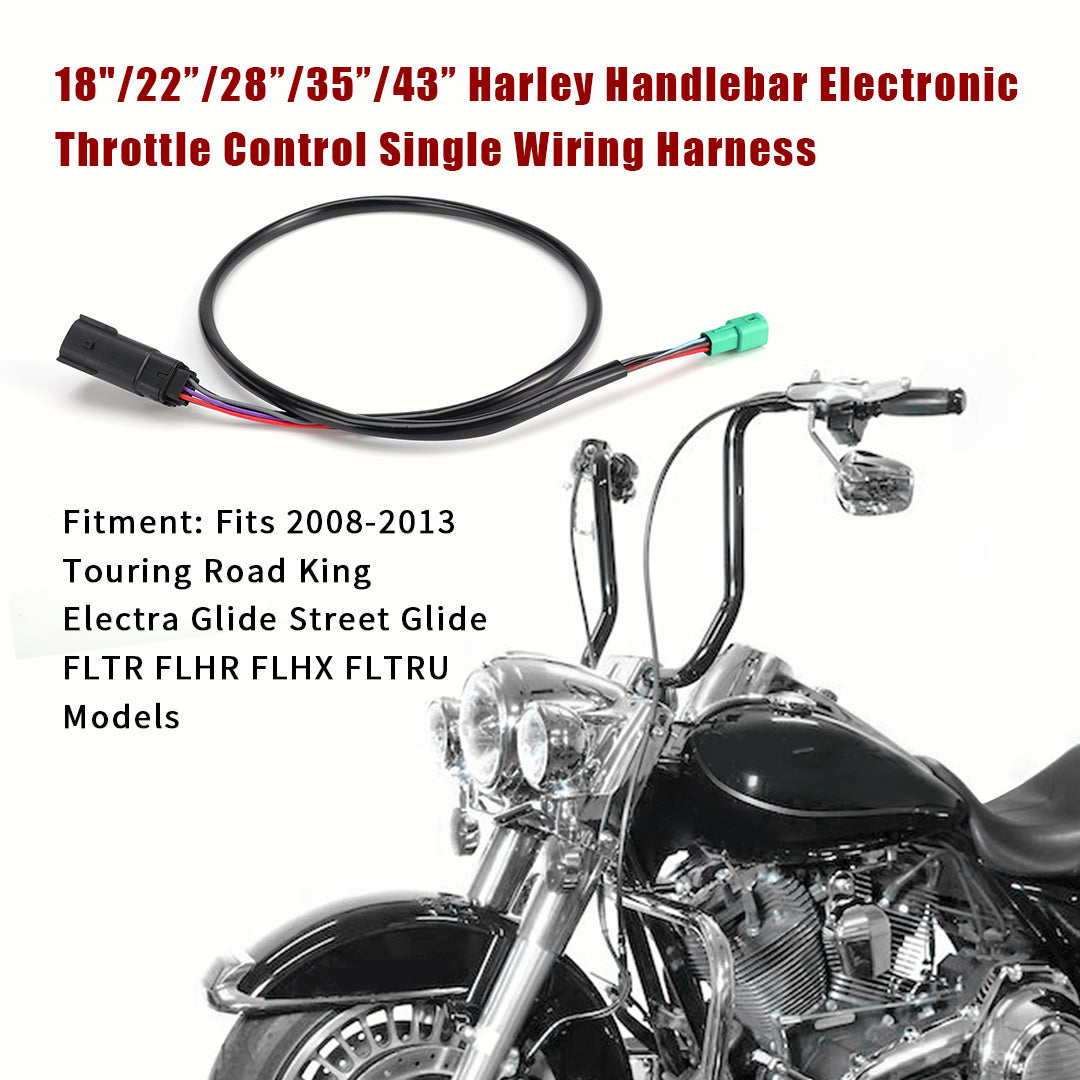 For Harley Touring 2008-2013 Extensions Heated-Grip Wire Harness
