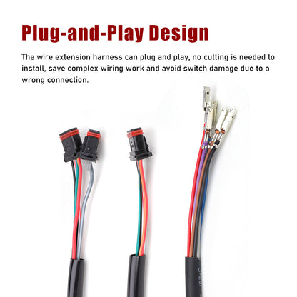 For Harley Touring/Softail 2016-2023 Handlebar Wire Extension CAN-Bus & TBW Wire Harness Extended Set