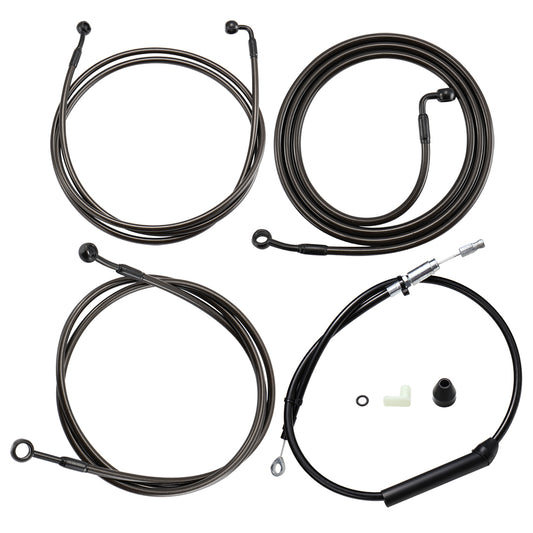For Harley Touring 2021-2023 Handlebar Cable Kit with Brake Lines and Clutch Cable