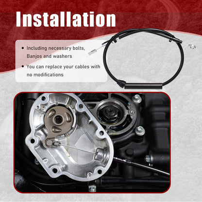 For Harley Touring 2021-2023 Handlebar Cable Kit with Brake Lines and Clutch Cable