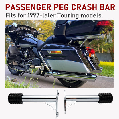 Touring Rear Crash Bar Highway Peg Engine Guard for Harley 1997-Later Touring