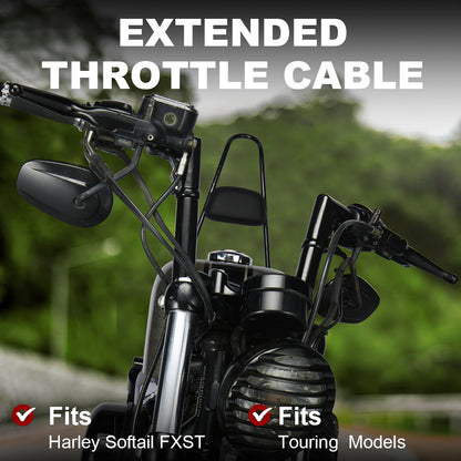 For Harley Touring/Softail 2000-2010 Throttle Idle Cables