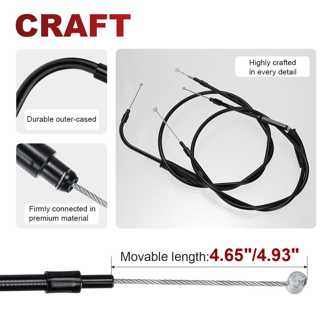 For Harley Touring/Softail 2000-2010 Throttle Idle Cables
