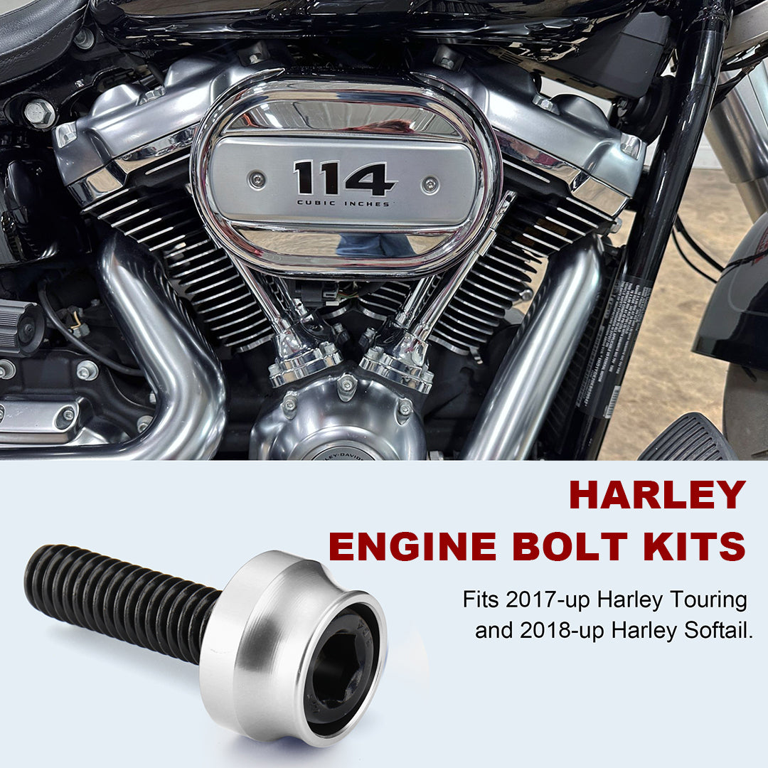 For Harley Touring/Softail 2018-Later 84 Sets Engine Bolt & Toppers Caps Bolt Cover Full Kits
