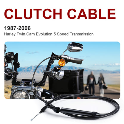For Harley Twin Cam 1987-2006 Evolution 5 Speed Transmission Clutch Cable
