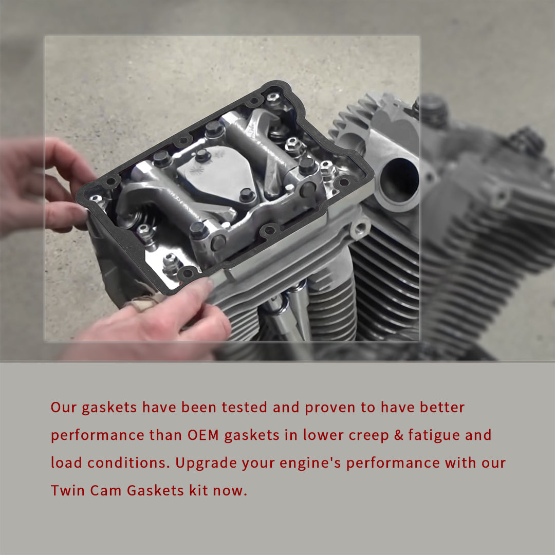 Twin Cam Change Rocker/Breather/Tappet/Cam Cover Gaskets/Seal+Tensioner Pad Kit for Harley Softail Dyna Touring 1999-2005