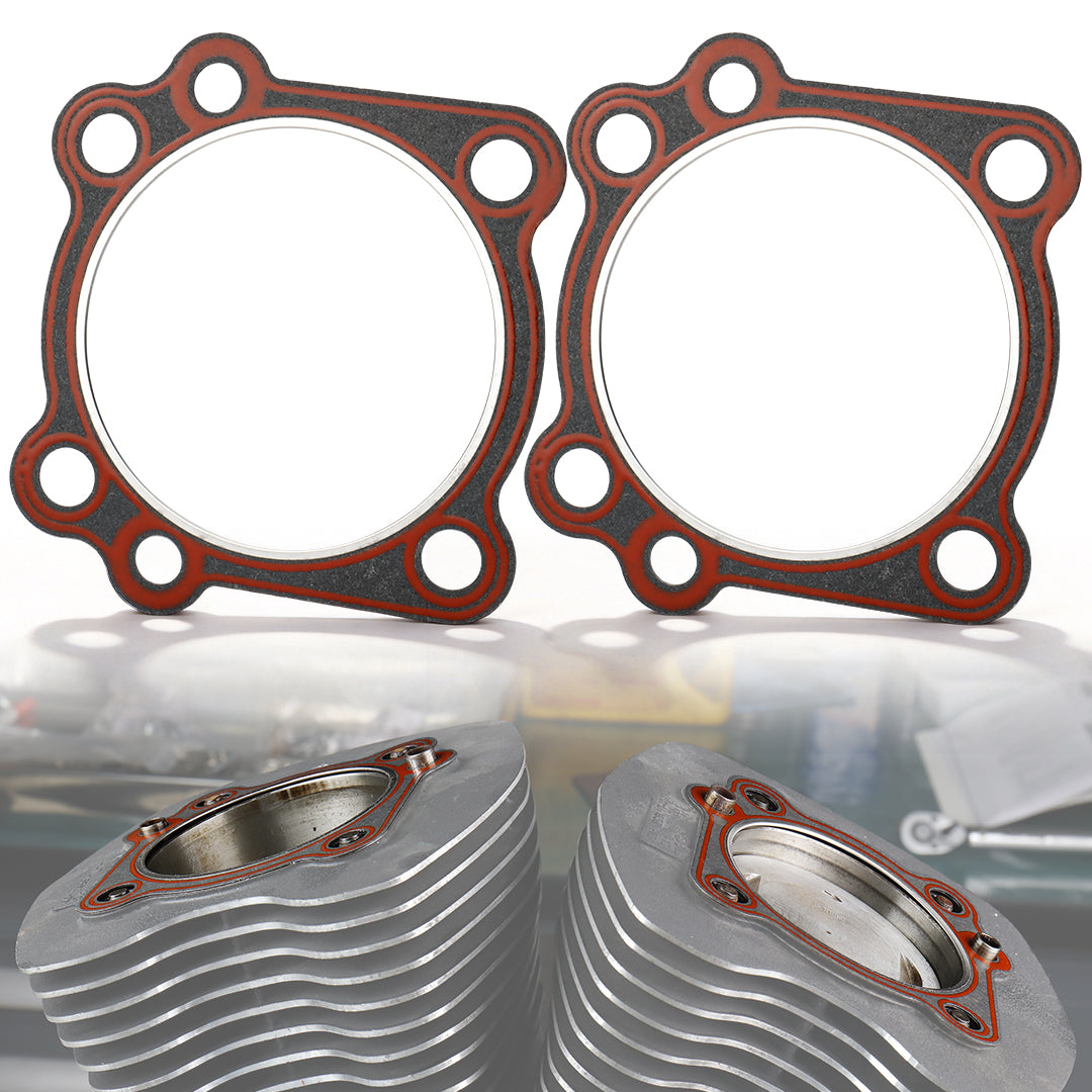 Twin Cam Cylinder Head Gaskets Kit for Harley Softail Dyna Touring 1999-Later, 2 Pcs