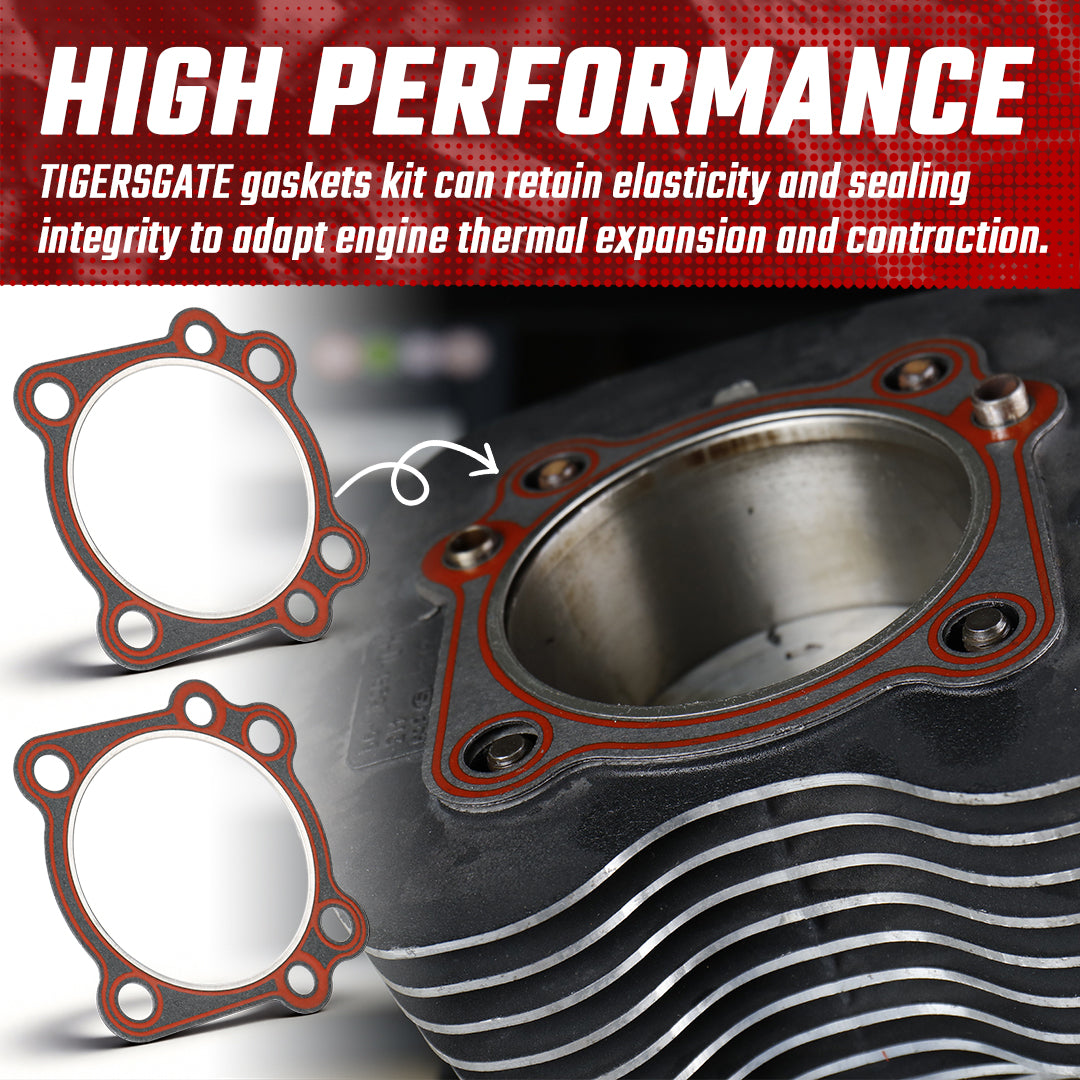 Twin Cam Cylinder Head Gaskets Kit for Harley Softail Dyna Touring 1999-Later, 2 Pcs