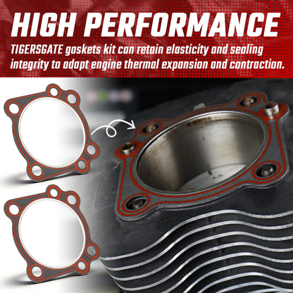 Twin Cam Cylinder Head Gaskets Kit for Harley Softail Dyna Touring 1999-Later, 2 Pcs