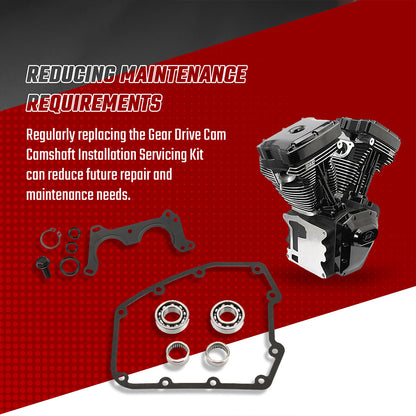 Twin Cam Gear Drive Camshaft Installation Kit for Harley Dyna Softail Touring 1999-2006