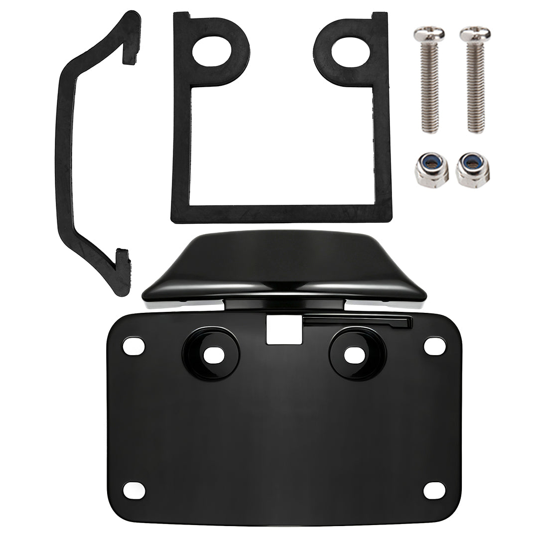 Universal License Plate Mount Bracket-CNC 6061 Aluminum For Harley Touring