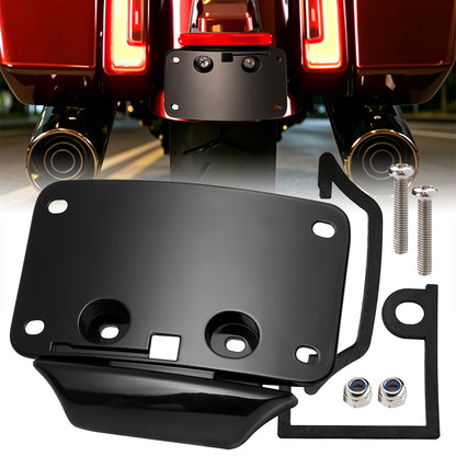 Universal License Plate Mount Bracket-CNC 6061 Aluminum For Harley Touring