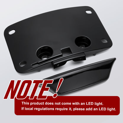 Universal License Plate Mount Bracket-CNC 6061 Aluminum For Harley Touring
