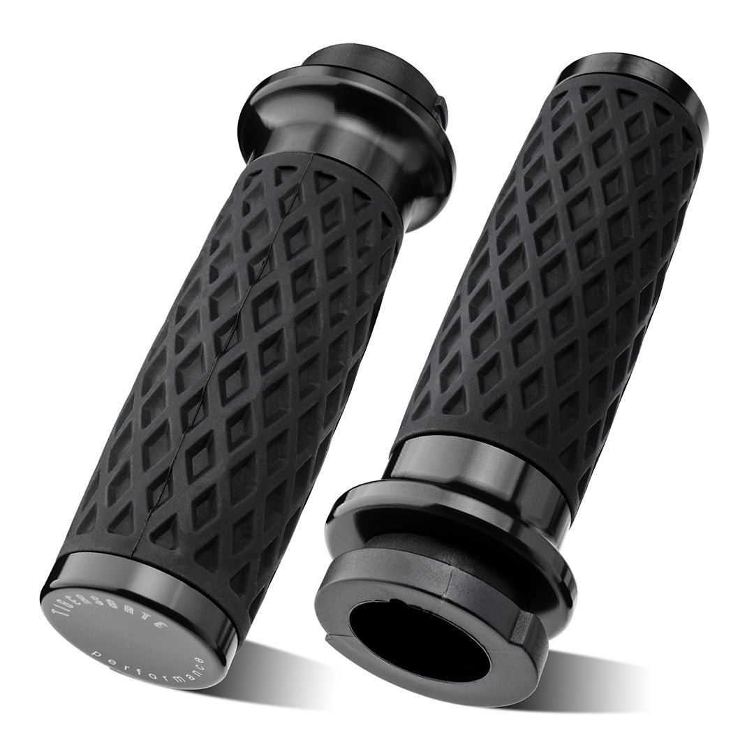 Universal Silicone Handlebar Grips with Front & Rear End Cap for Harley Dyna Softail Touring Sportster 1996-Later