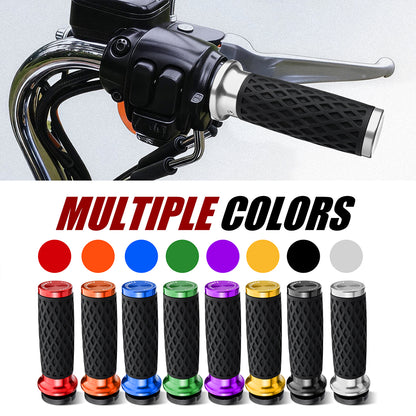 Universal Silicone Handlebar Grips with Front & Rear End Cap for Harley Dyna Softail Touring Sportster 1996-Later