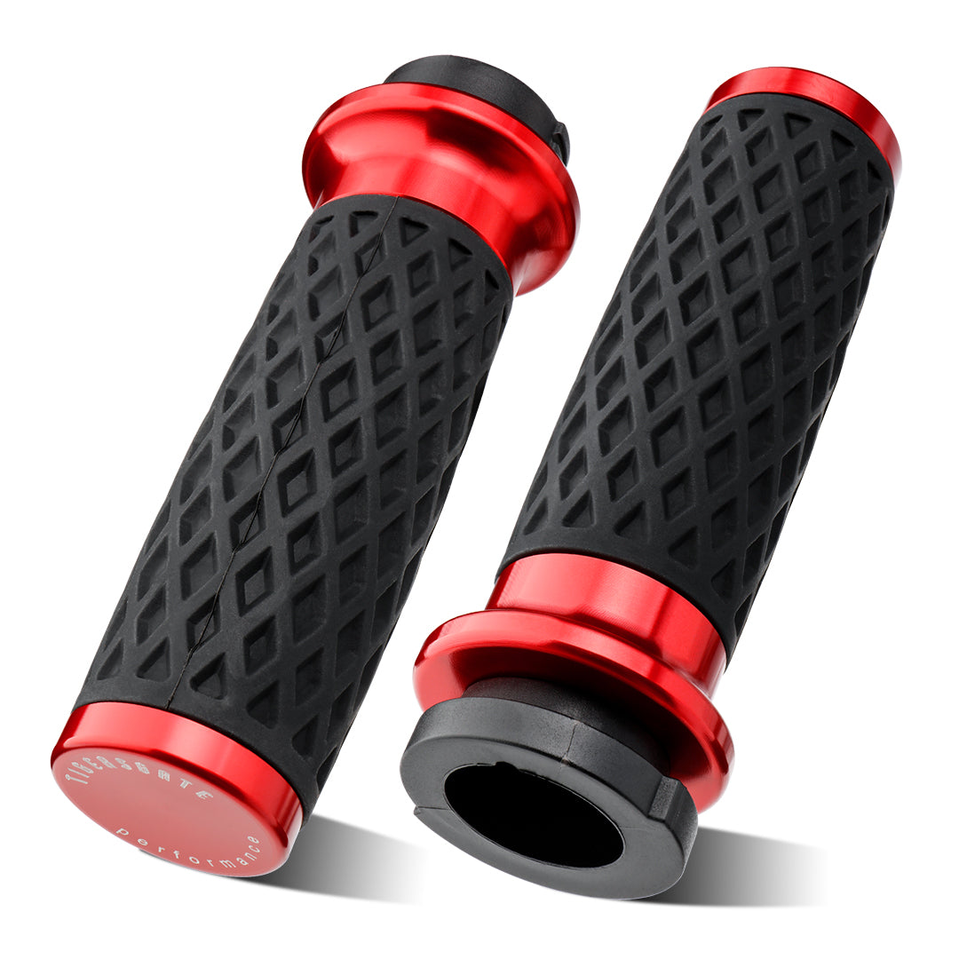 Universal Silicone Handlebar Grips with Front & Rear End Cap for Harley Dyna Softail Touring Sportster 1996-Later