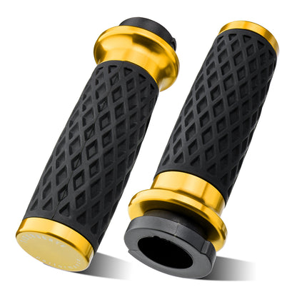 Universal Silicone Handlebar Grips with Front & Rear End Cap for Harley Dyna Softail Touring Sportster 1996-Later