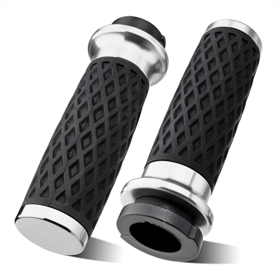 Universal Silicone Handlebar Grips with Front & Rear End Cap for Harley Dyna Softail Touring Sportster 1996-Later