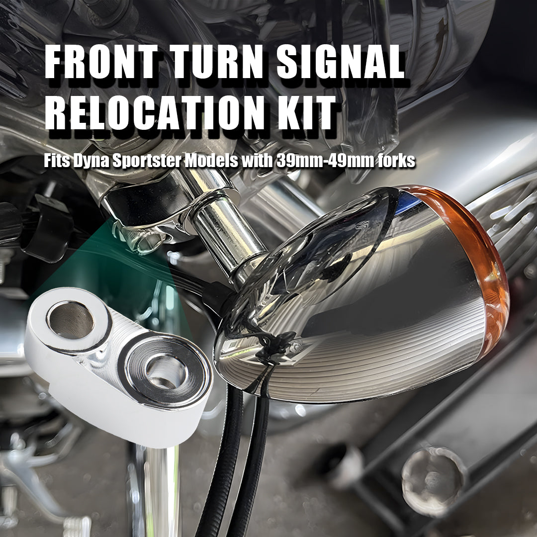 Universal Sportster Big Twin Front Turn Signal Relocation Kit