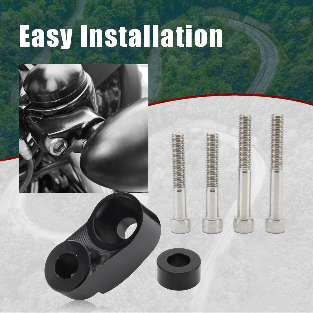 Universal Sportster Big Twin Front Turn Signal Relocation Kit