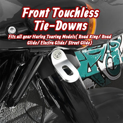 Universal Touring Front Touchless Tie-Downs Bracket Strap Anchors